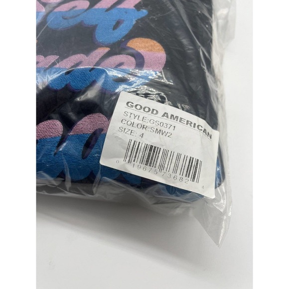 NWT Good American X B Project Self Made Woman Black Crewneck Sweatshirt Size XL - Picture 7 of 8